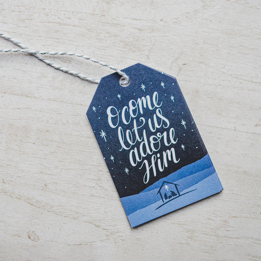 Adore Him - Recycled Card Gift Tags