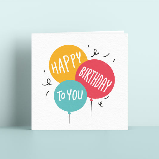 Birthday Balloons Card