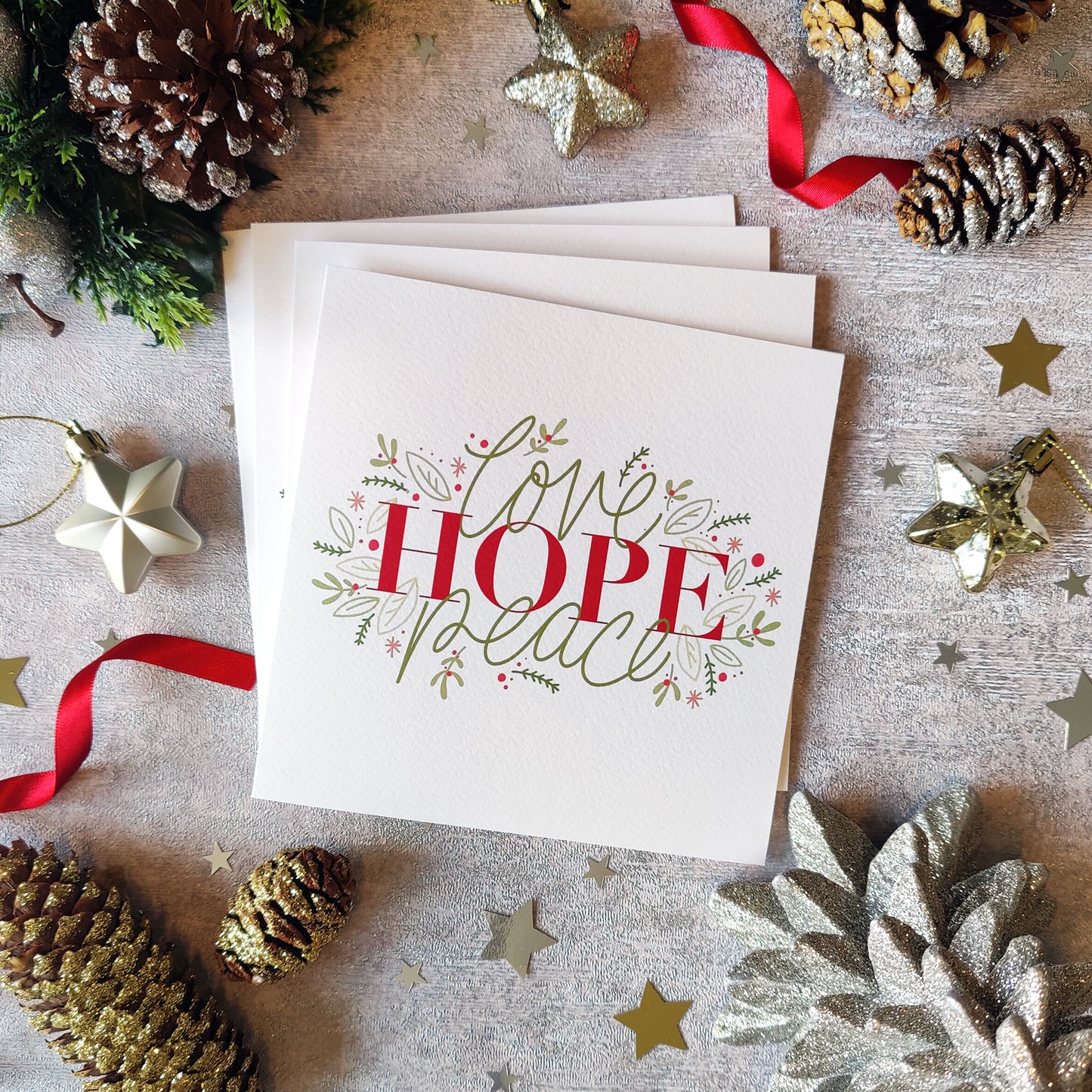 Love, Hope, Peace - Christmas Card Pack