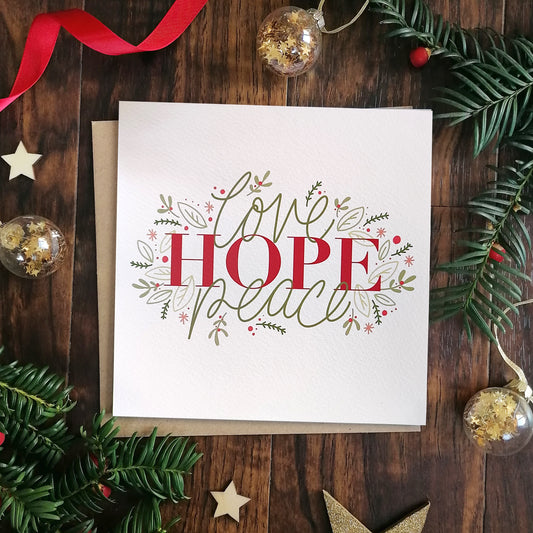 Love, Hope, Peace - Christmas Card Pack