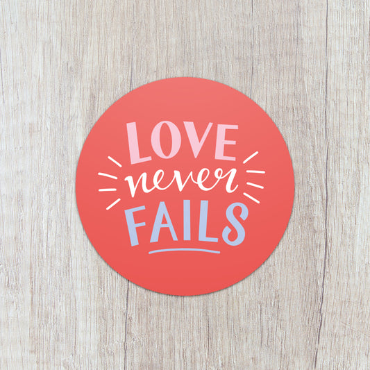 Love Never Fails Vinyl Sticker