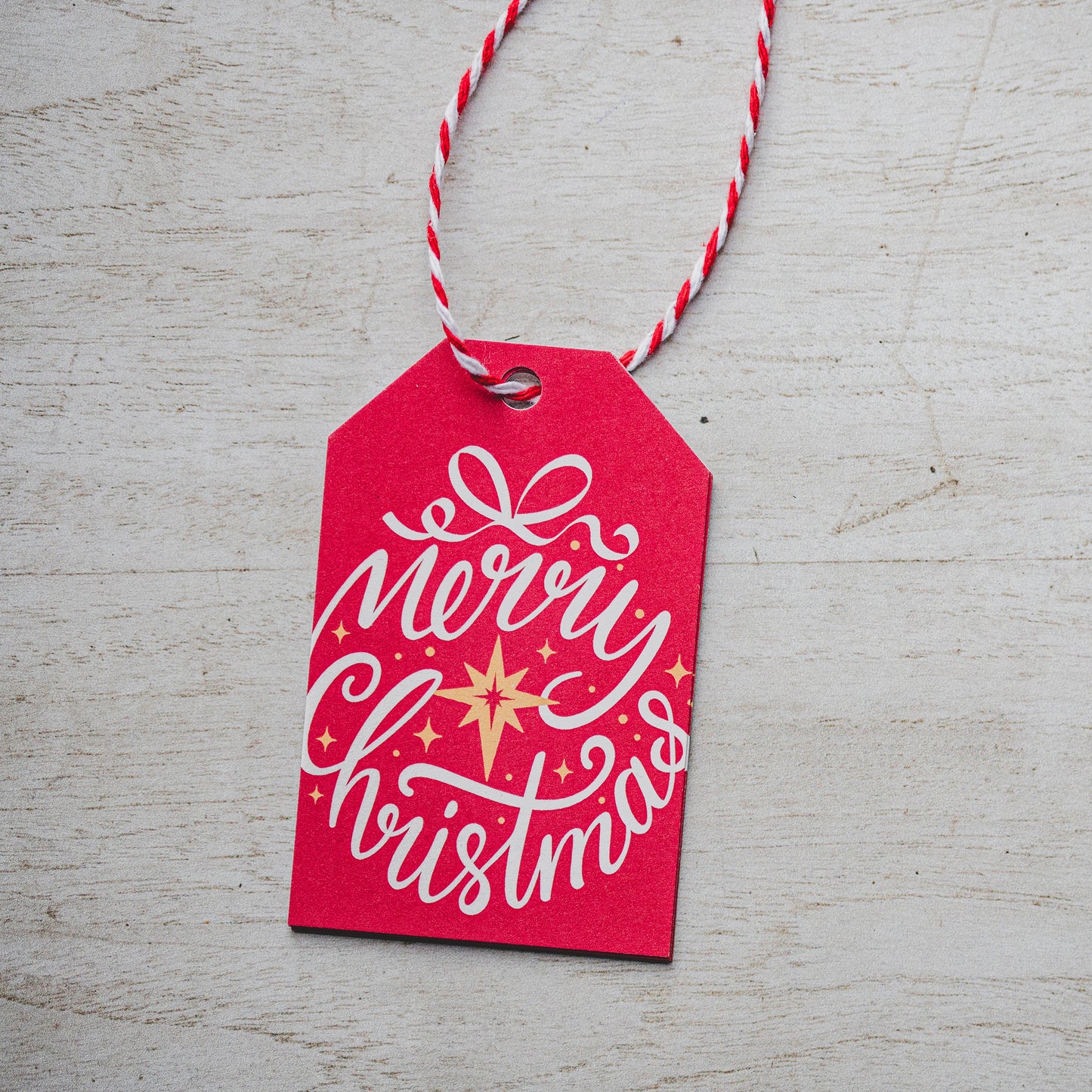 Merry Christmas - Recycled Card Gift Tags