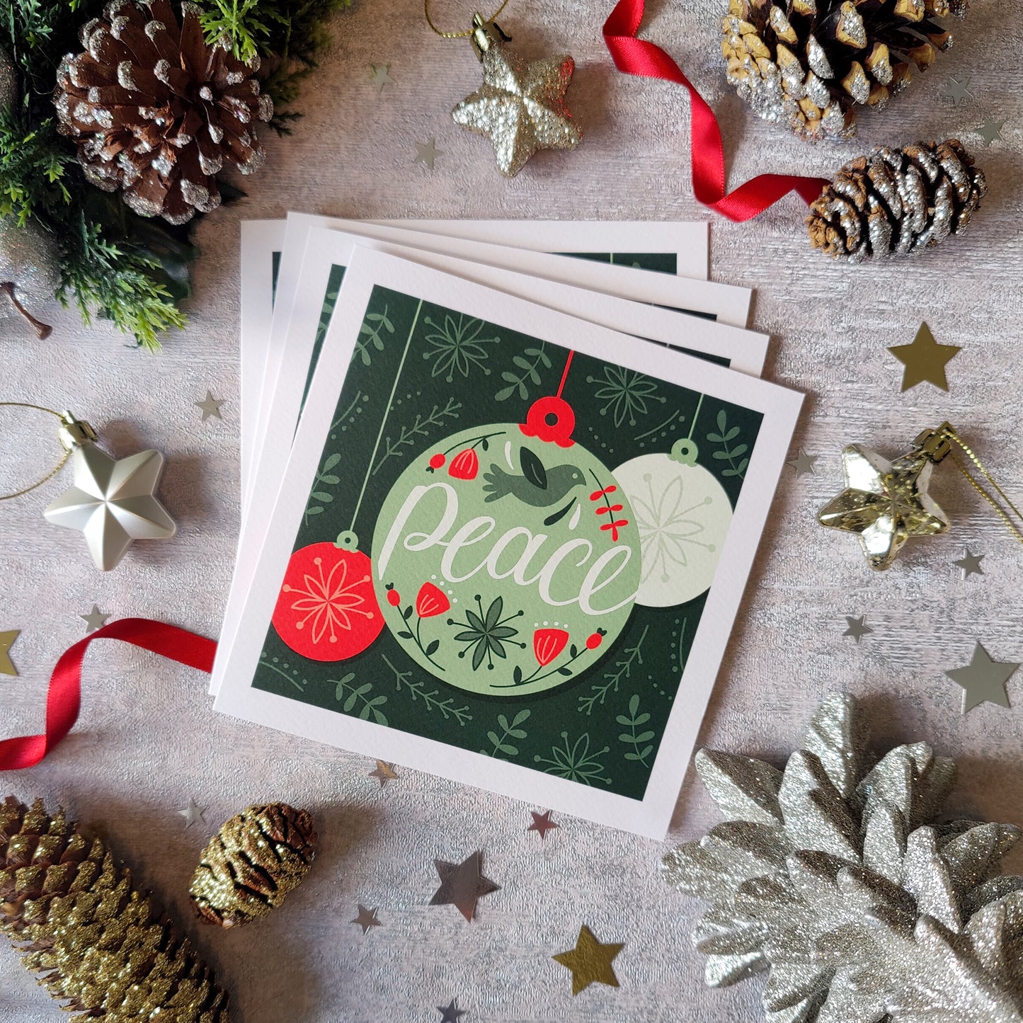 Peace Bauble - Christmas Card Pack