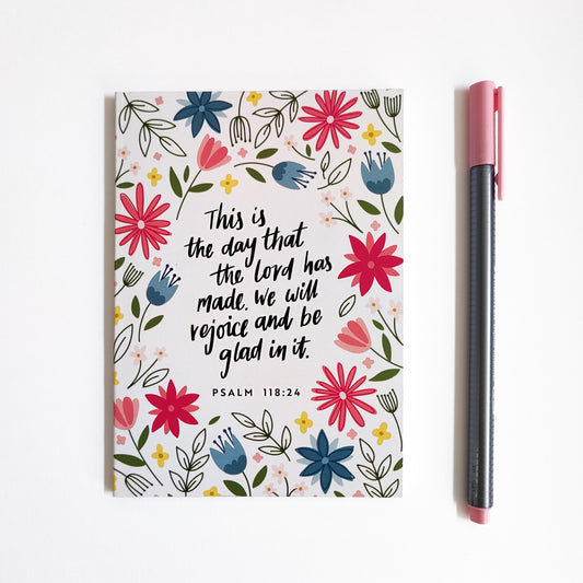 Psalm 118:24 - A6 Recycled Notebook