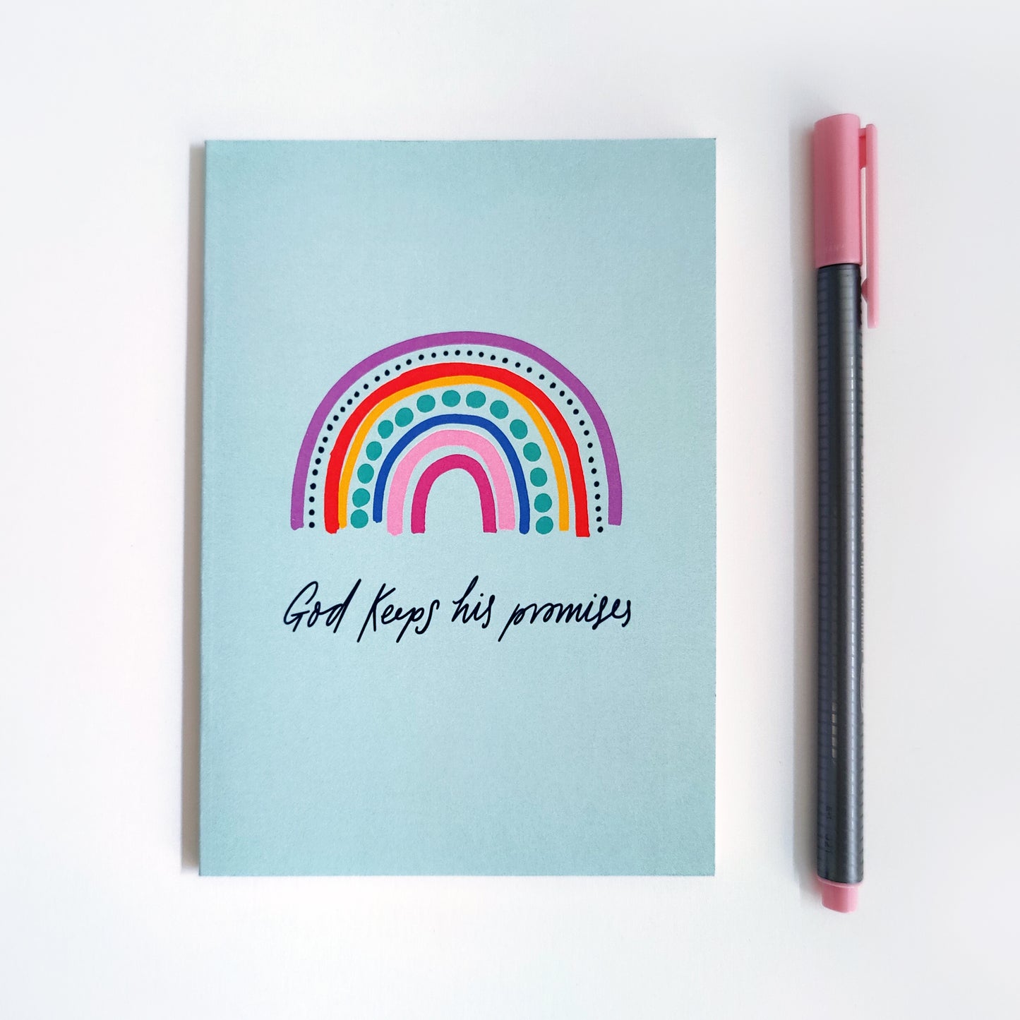 Rainbow Promises - A6 Recycled Notebook